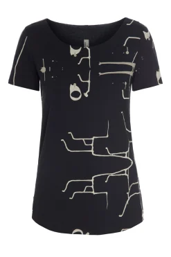 Henriette Steffensen Copenhagen BLUSE | 96045 ART PRINT BLACK Best