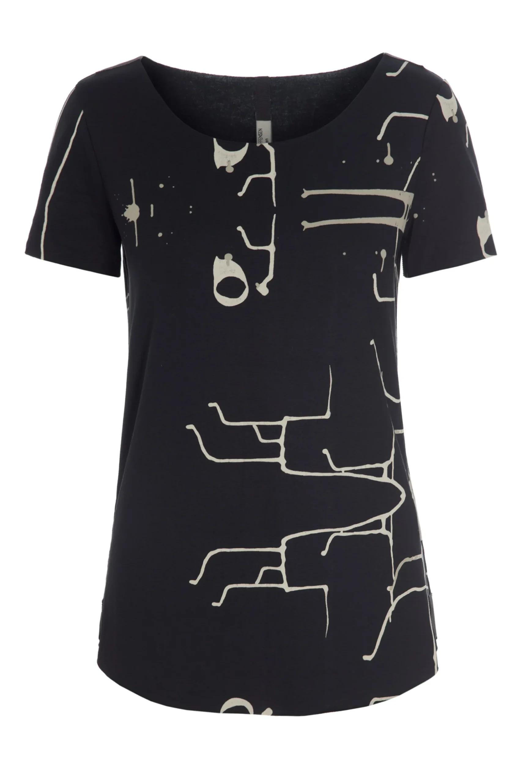 Henriette Steffensen Copenhagen BLUSE | 96045 ART PRINT BLACK Best