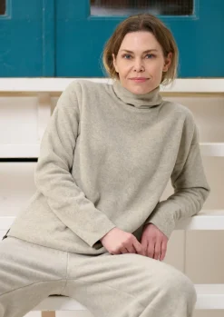 Henriette Steffensen Copenhagen BLUSE HOHER KRAGEN | 1360 SAND Store