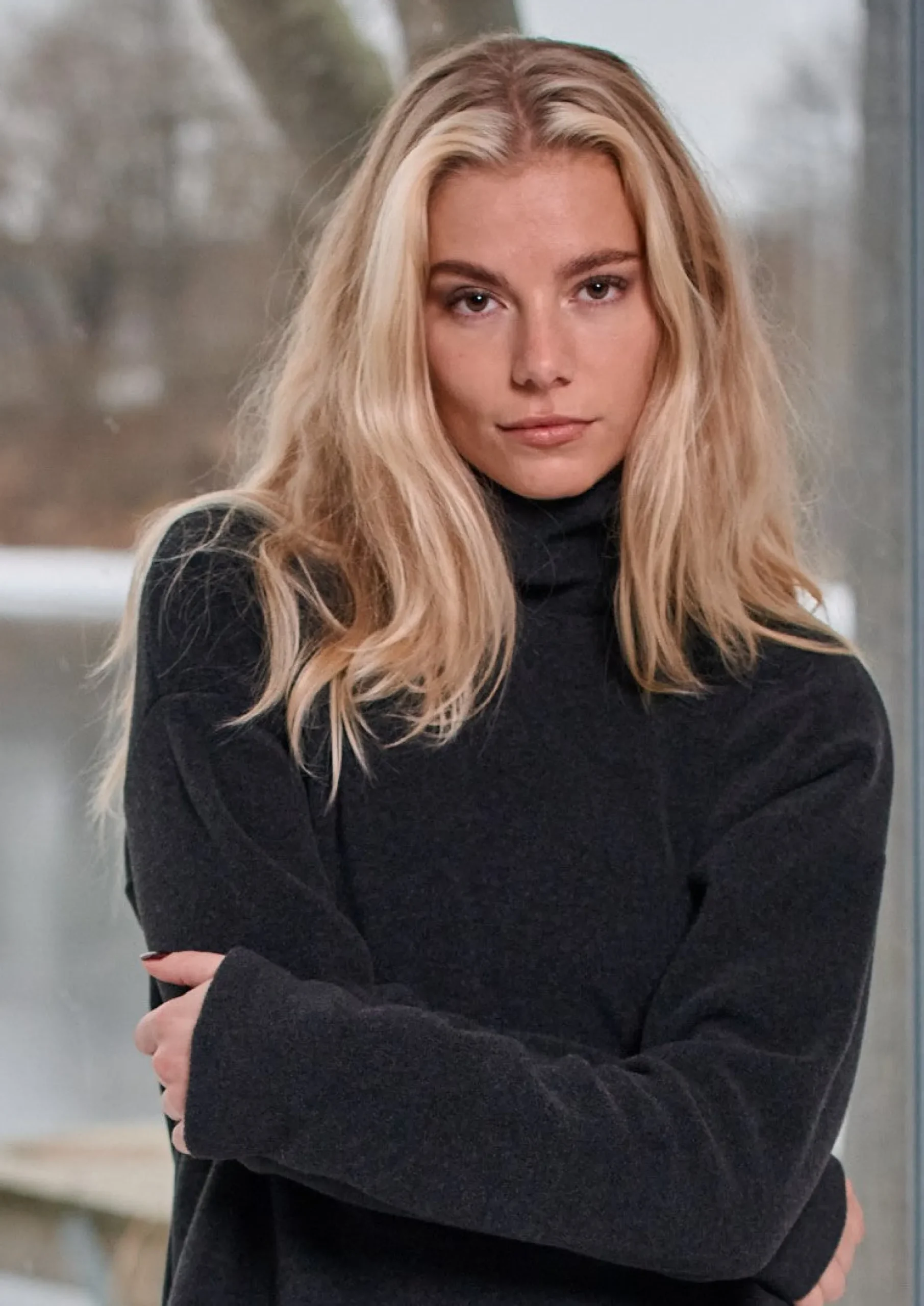 Henriette Steffensen Copenhagen BLUSE HOHER KRAGEN | 1360 SOFT BLACK Best Sale