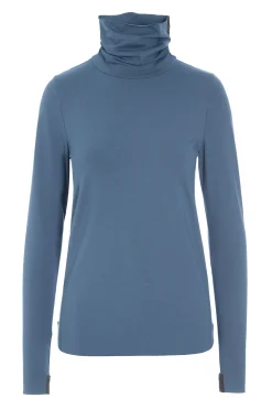 Henriette Steffensen Copenhagen BLUSE HOHER KRAGEN | 96079 DUSTY BLUE Best Sale
