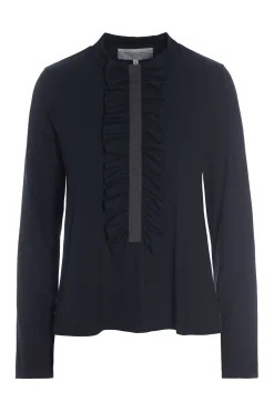 Henriette Steffensen Copenhagen BLUSE M/ RÜSCHEN | 96090 BLACK New