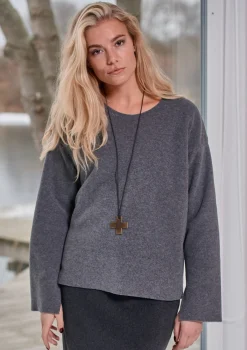 Henriette Steffensen Copenhagen BLUSE MIT RUNDEM HALS | 1355 GREY Flash Sale