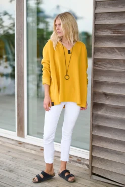 Henriette Steffensen Copenhagen BLUSE V-AUSSCHNITT | 1336 SAFRAN Store