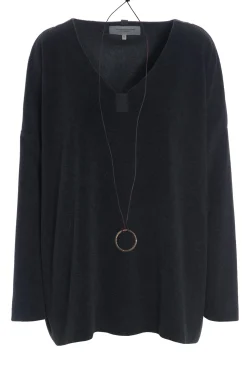 Henriette Steffensen Copenhagen BLUSE V-AUSSCHNITT | 1336 SOFT BLACK Sale