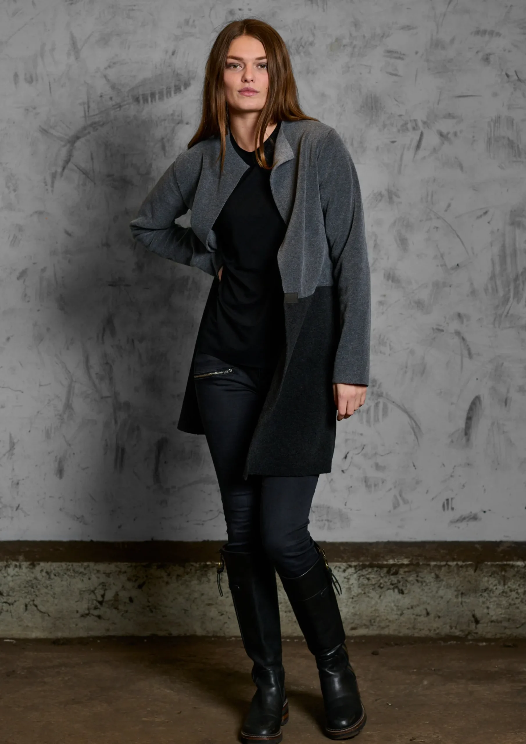 Henriette Steffensen Copenhagen CARDIGAN 2 FARBEN | 7133 GREY/SOFT BLACK Best Sale