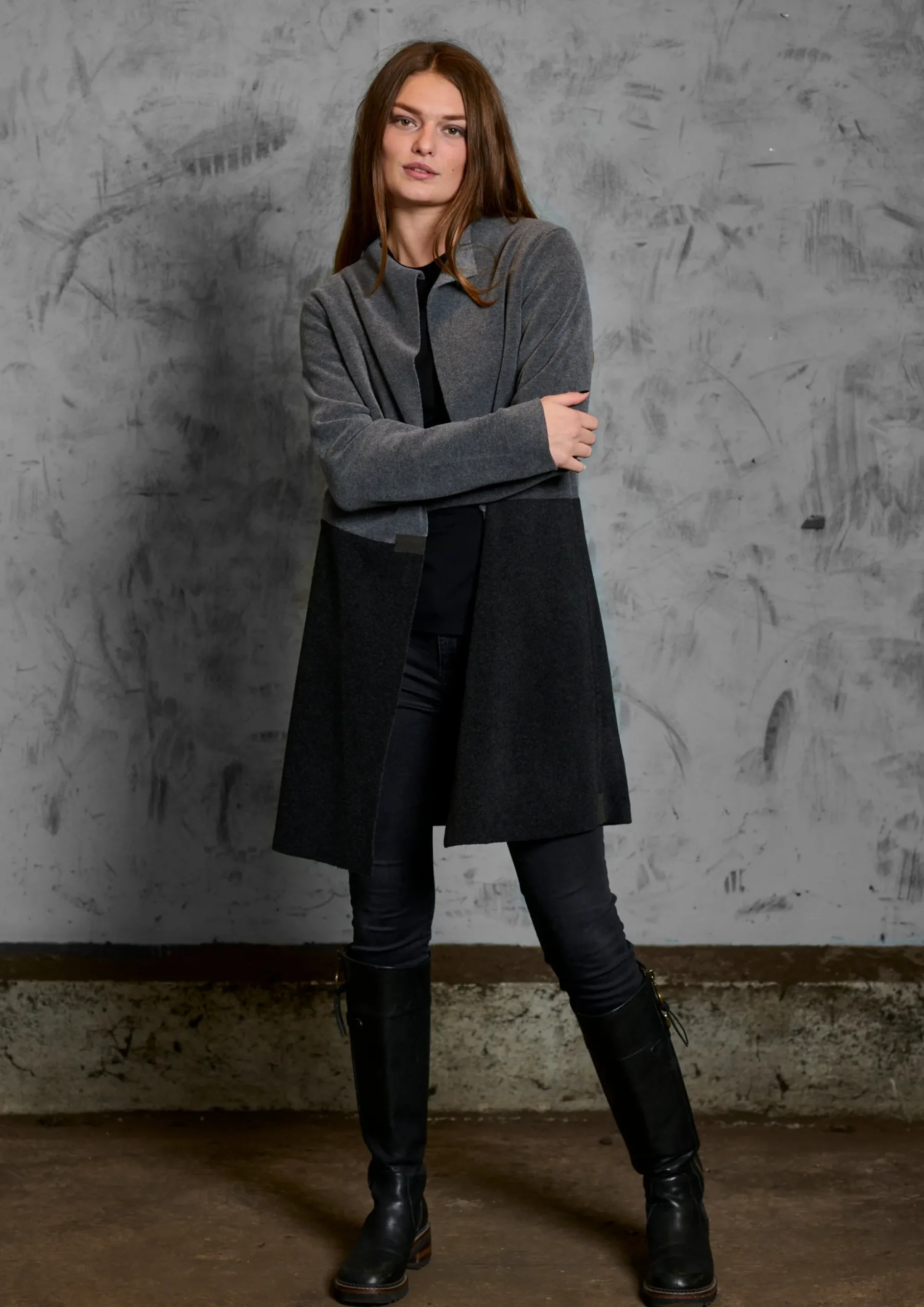 Henriette Steffensen Copenhagen CARDIGAN 2 FARBEN | 7133 GREY/SOFT BLACK Best Sale