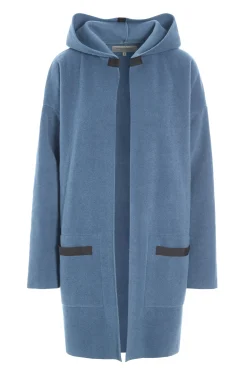 Henriette Steffensen Copenhagen CARDIGAN MIT KAPUZE | 7118 DUSTY BLUE Shop