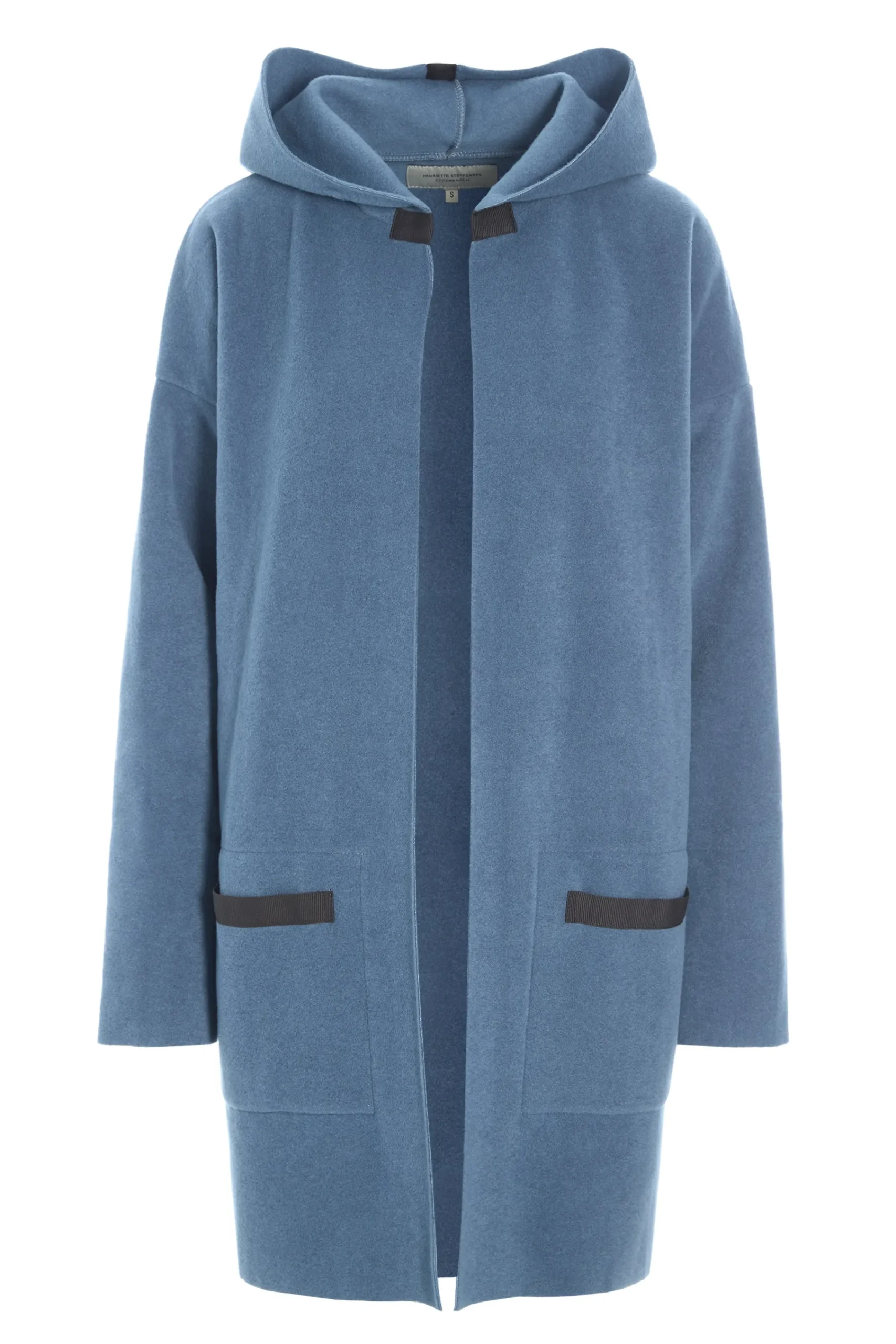 Henriette Steffensen Copenhagen CARDIGAN MIT KAPUZE | 7118 DUSTY BLUE Shop