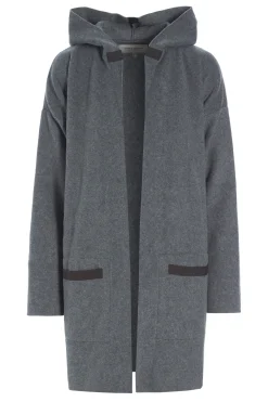 Henriette Steffensen Copenhagen CARDIGAN MIT KAPUZE | 7118 GREY Cheap