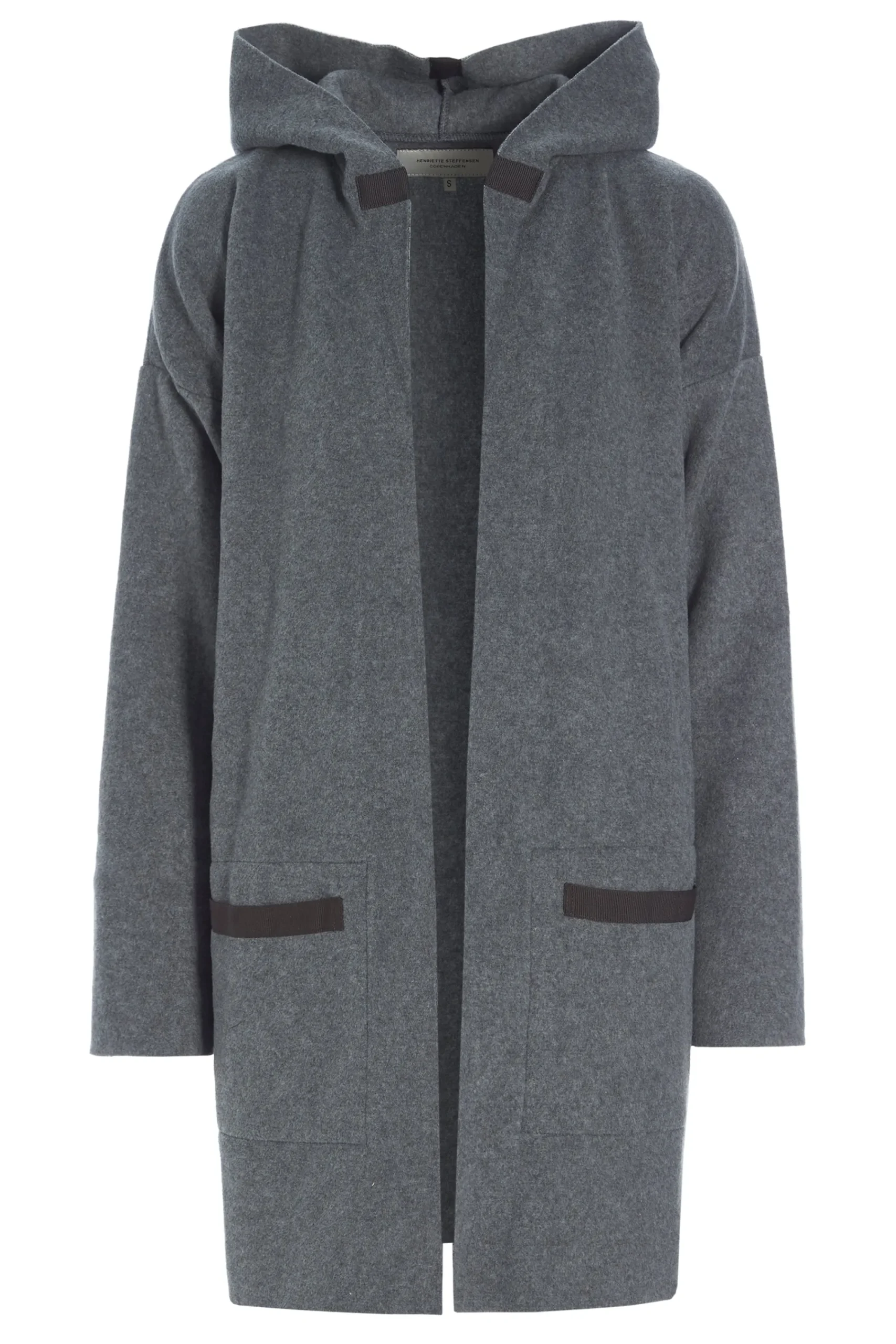 Henriette Steffensen Copenhagen CARDIGAN MIT KAPUZE | 7118 GREY Cheap