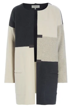 Henriette Steffensen Copenhagen CARDIGAN PATCH | 7161 SOFT BLACK/SAND/KIT Cheap