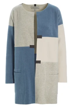Henriette Steffensen Copenhagen CARDIGAN PATCH | 7161 DUSTY BLUE/KIT/SAND Discount