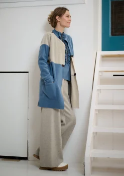Henriette Steffensen Copenhagen CARDIGAN PATCH | 7161 DUSTY BLUE/KIT/SAND Discount