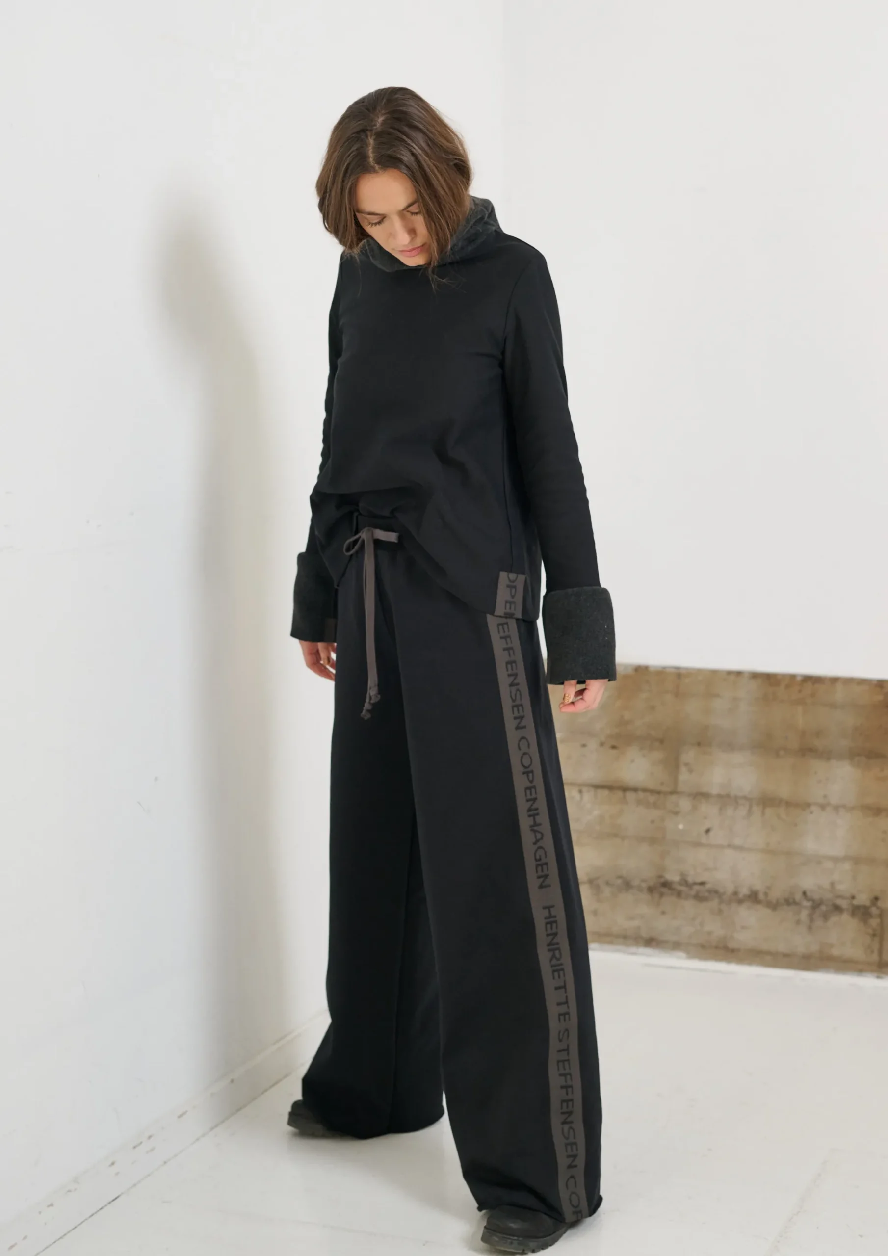 Henriette Steffensen Copenhagen FLARE SWEATHOSE | 72009 BLACK Flash Sale