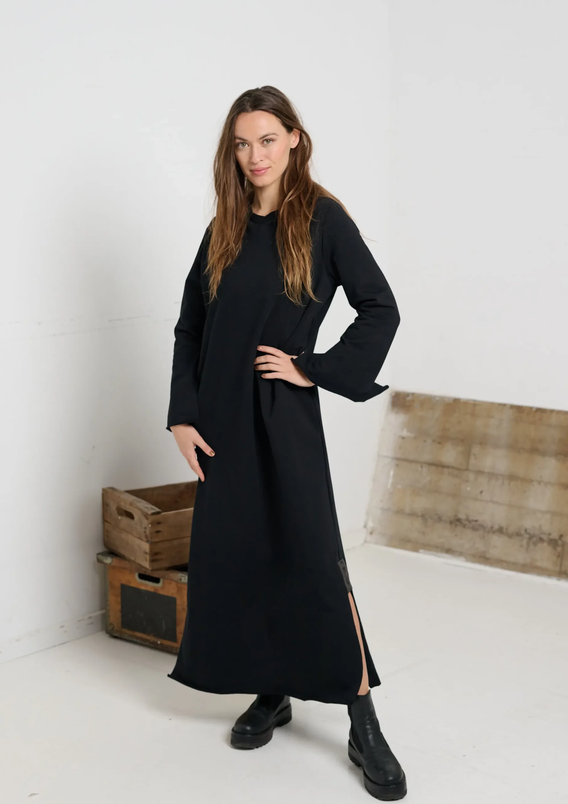 Henriette Steffensen Copenhagen KAFTAN KLEID | 73005 BLACK Sale