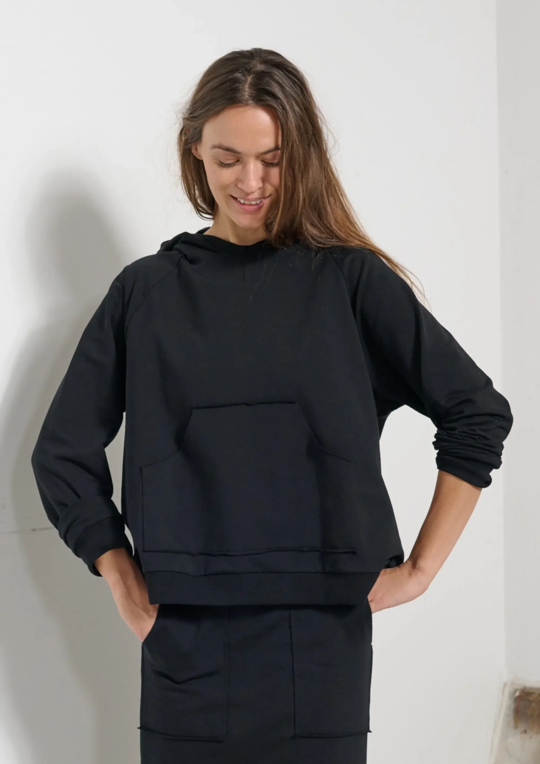 Henriette Steffensen Copenhagen KAPUZENPULLI | 71009 BLACK Online