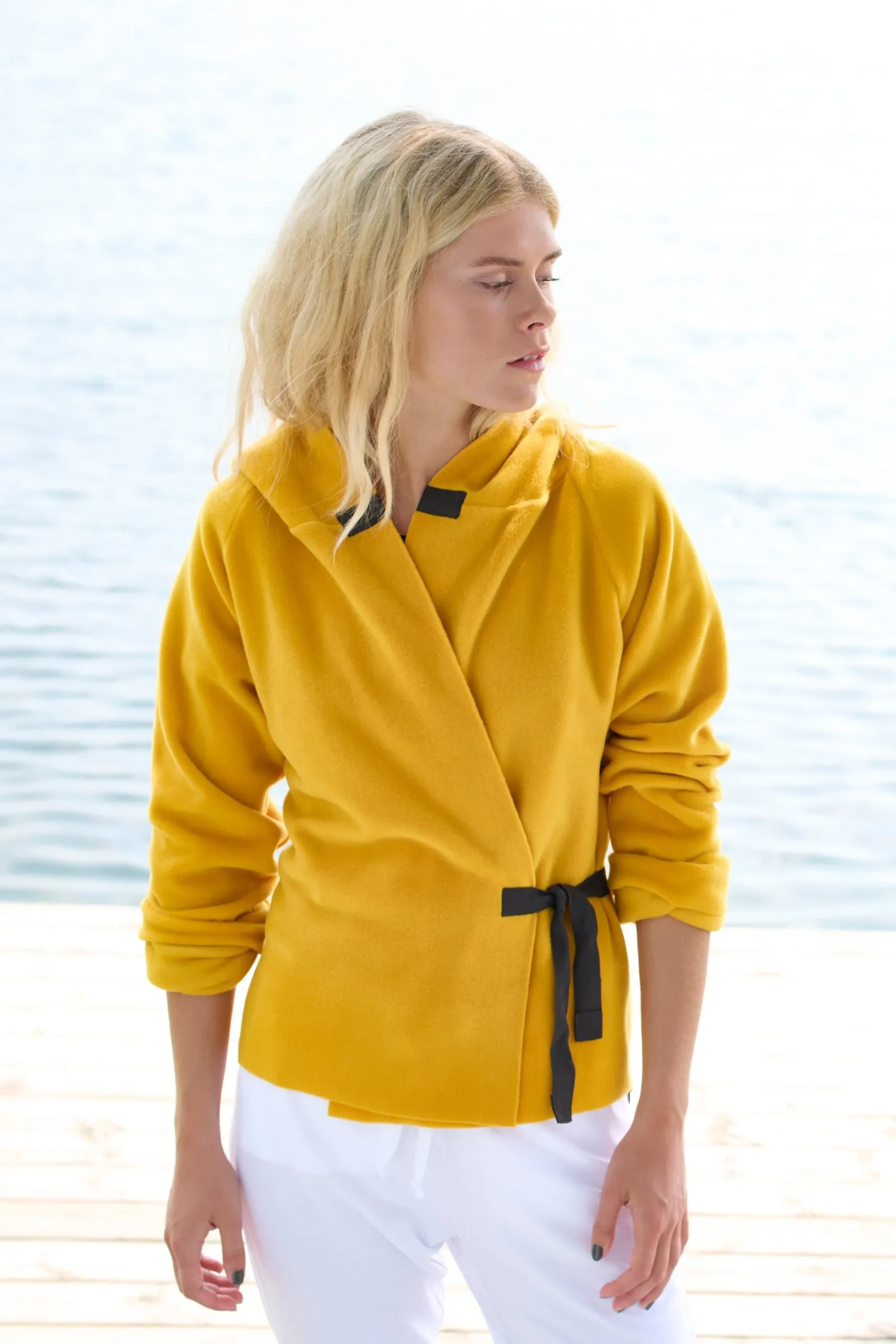 Henriette Steffensen Copenhagen KLASSISCHE FLEECE WICKEL CARDIGAN | 1009 SAFRAN Store