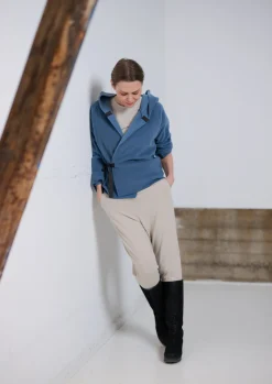 Henriette Steffensen Copenhagen KLASSISCHE FLEECE WICKEL CARDIGAN | 1009 DUSTY BLUE Discount