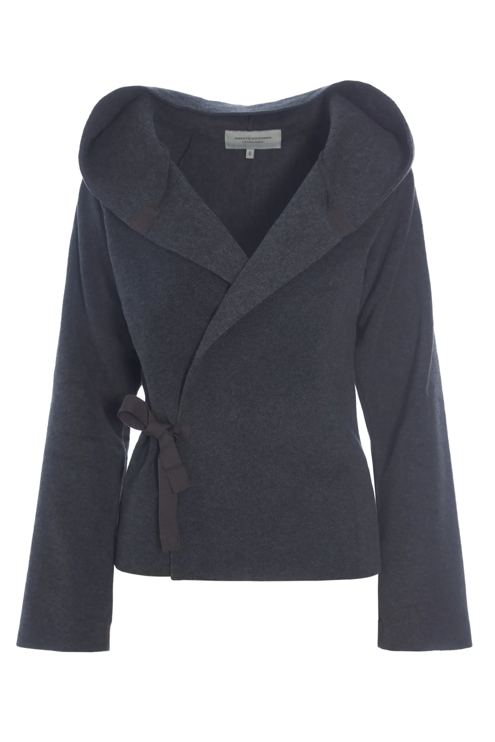 Henriette Steffensen Copenhagen KLASSISCHE FLEECE WICKEL CARDIGAN | 1009 SOFT BLACK Online