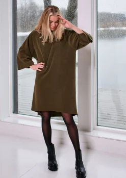 Henriette Steffensen Copenhagen KLEID MIT HOHEM HALS | 3243 MOSS Best
