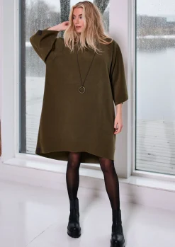 Henriette Steffensen Copenhagen KLEID MIT HOHEM HALS | 3243 MOSS Best
