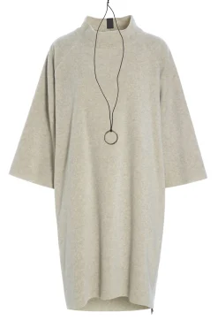 Henriette Steffensen Copenhagen KLEID MIT HOHEM HALS | 3243 SAND Fashion