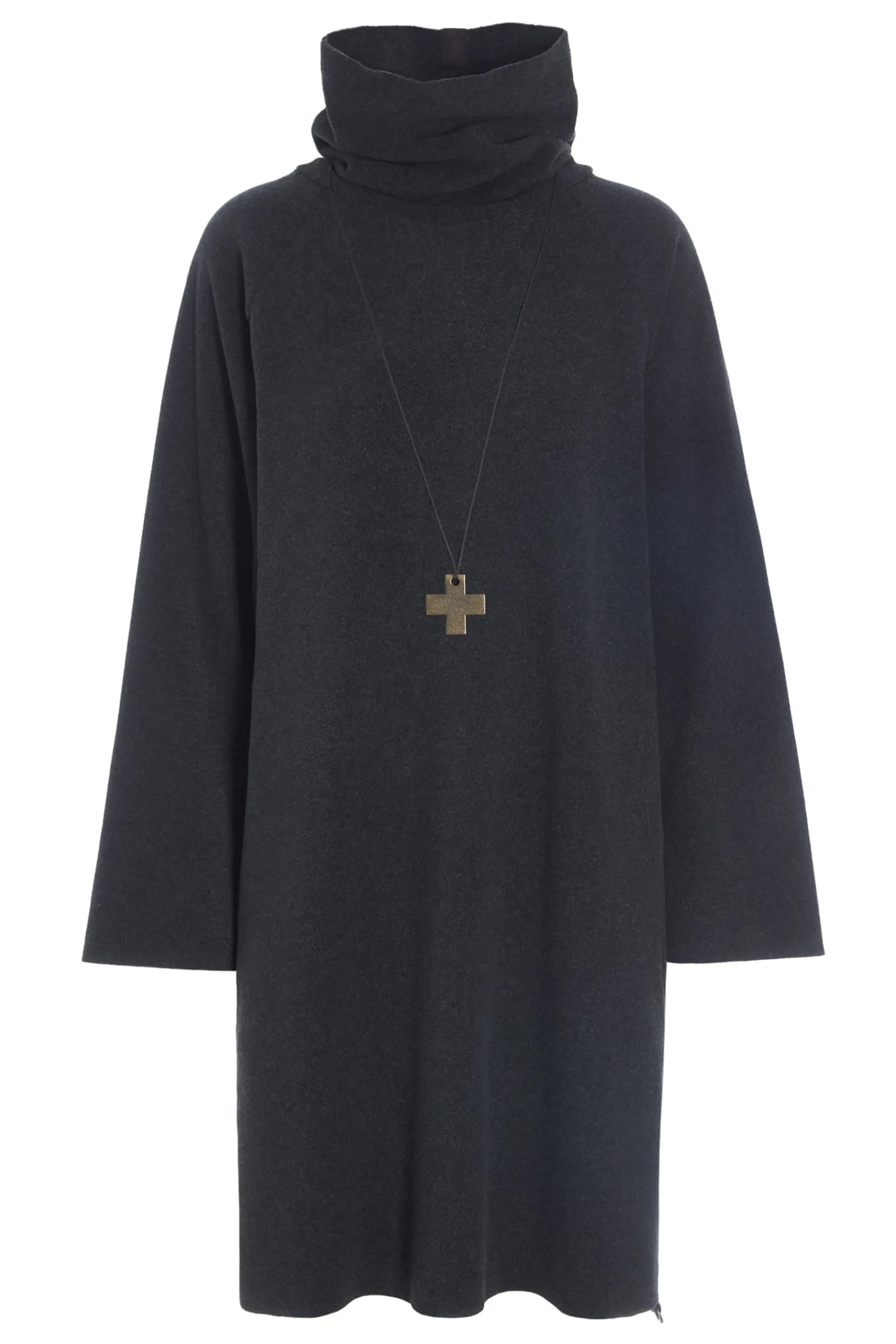 Henriette Steffensen Copenhagen KLEID MIT HOHEM HALS | 3246 SOFT BLACK Outlet