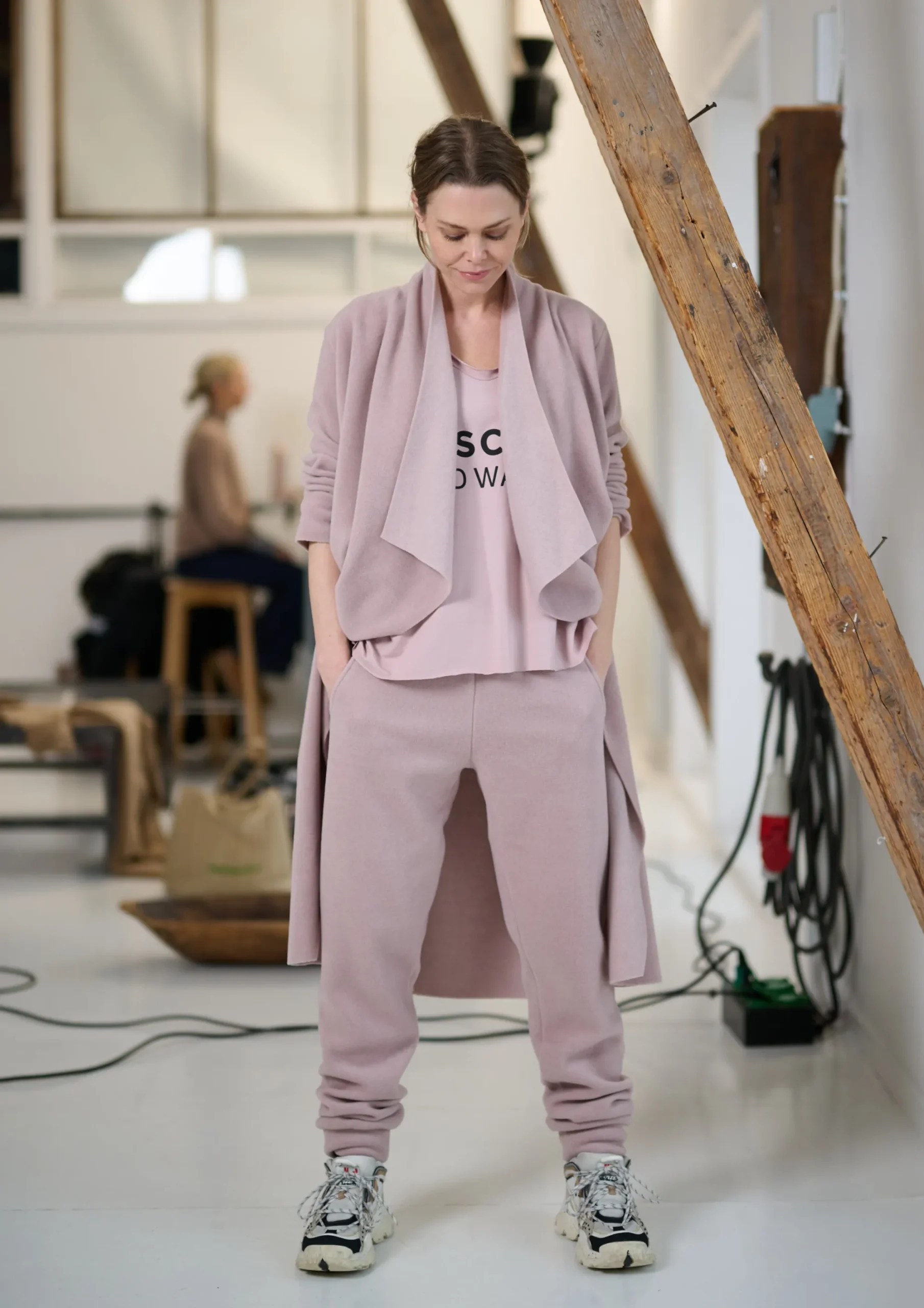 Henriette Steffensen Copenhagen LANGE CARDIGAN M/ WASSERFALL | 7131 NUDE Outlet