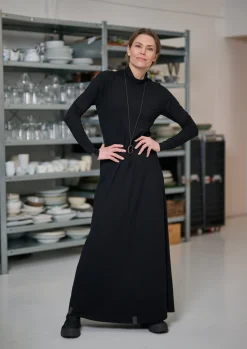 Henriette Steffensen Copenhagen LANGE KLEID W/SCHMUCK | 98058 BLACK Fashion