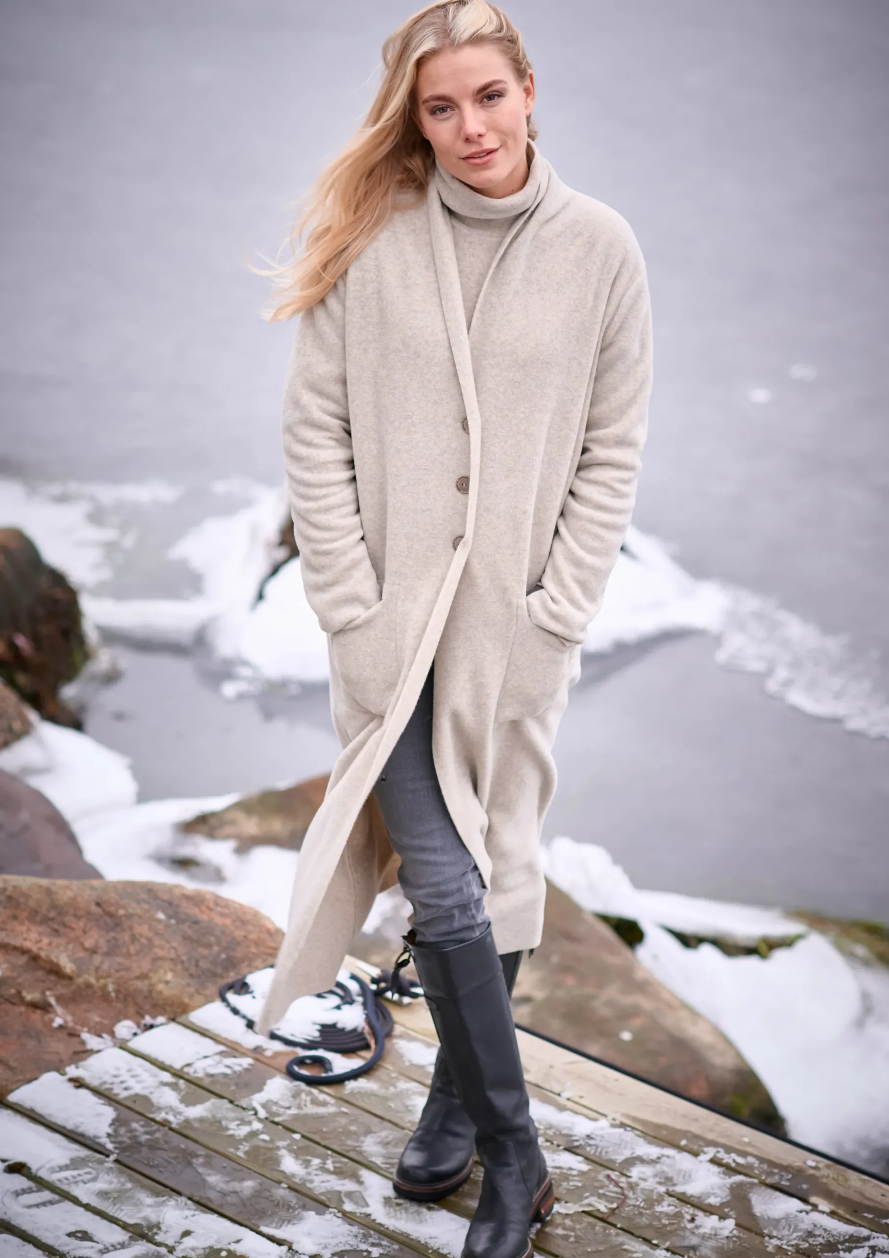 Henriette Steffensen Copenhagen LANGER CARDIGAN | 7162 SAND Clearance