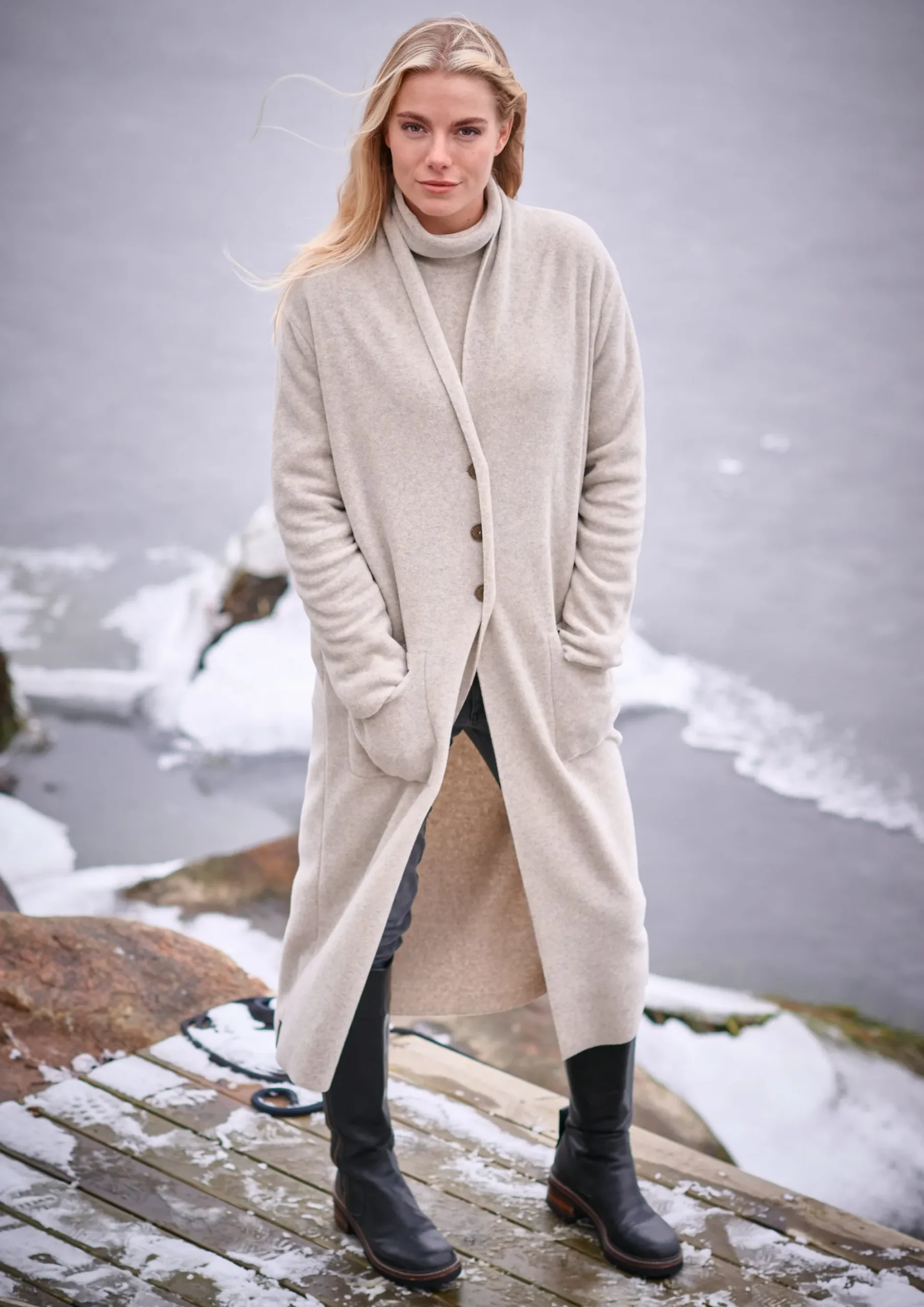 Henriette Steffensen Copenhagen LANGER CARDIGAN | 7162 SAND Clearance