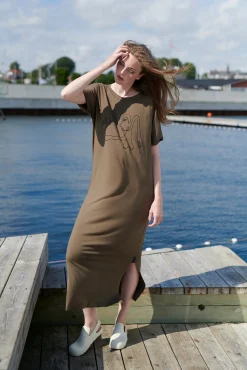 Henriette Steffensen Copenhagen LANGES KLEID M/DRUCKEN | 98038 BARK Hot