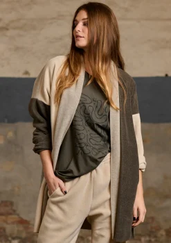 Henriette Steffensen Copenhagen NO WASTE CARDIGAN | 7175 BARK/KIT/SAND Clearance
