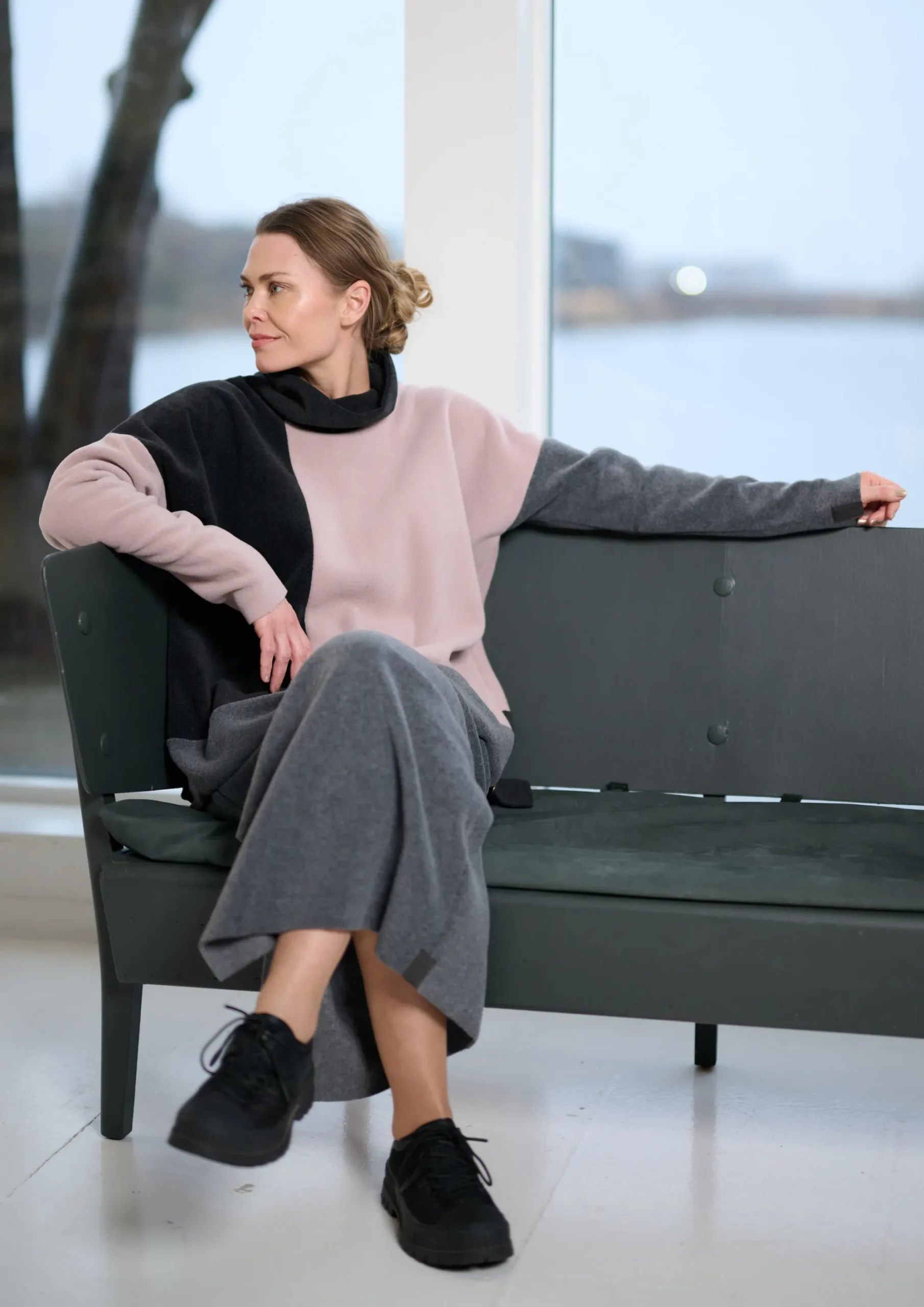Henriette Steffensen Copenhagen PULLOVER PATCH | 1380 GREY/NUDE/SB Fashion