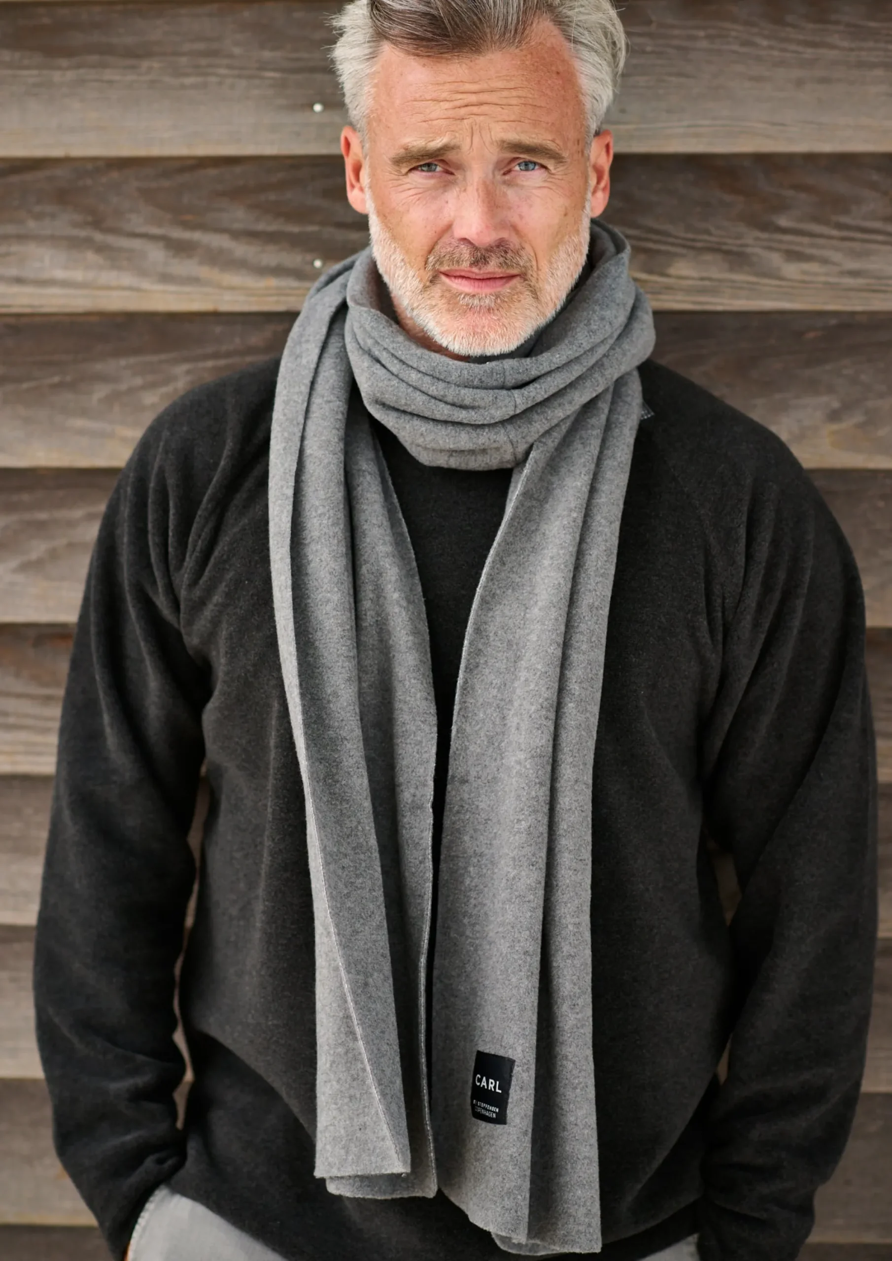 Henriette Steffensen Copenhagen SCHAL AUS WEICHEM FLEECE | 1004C GREY Shop