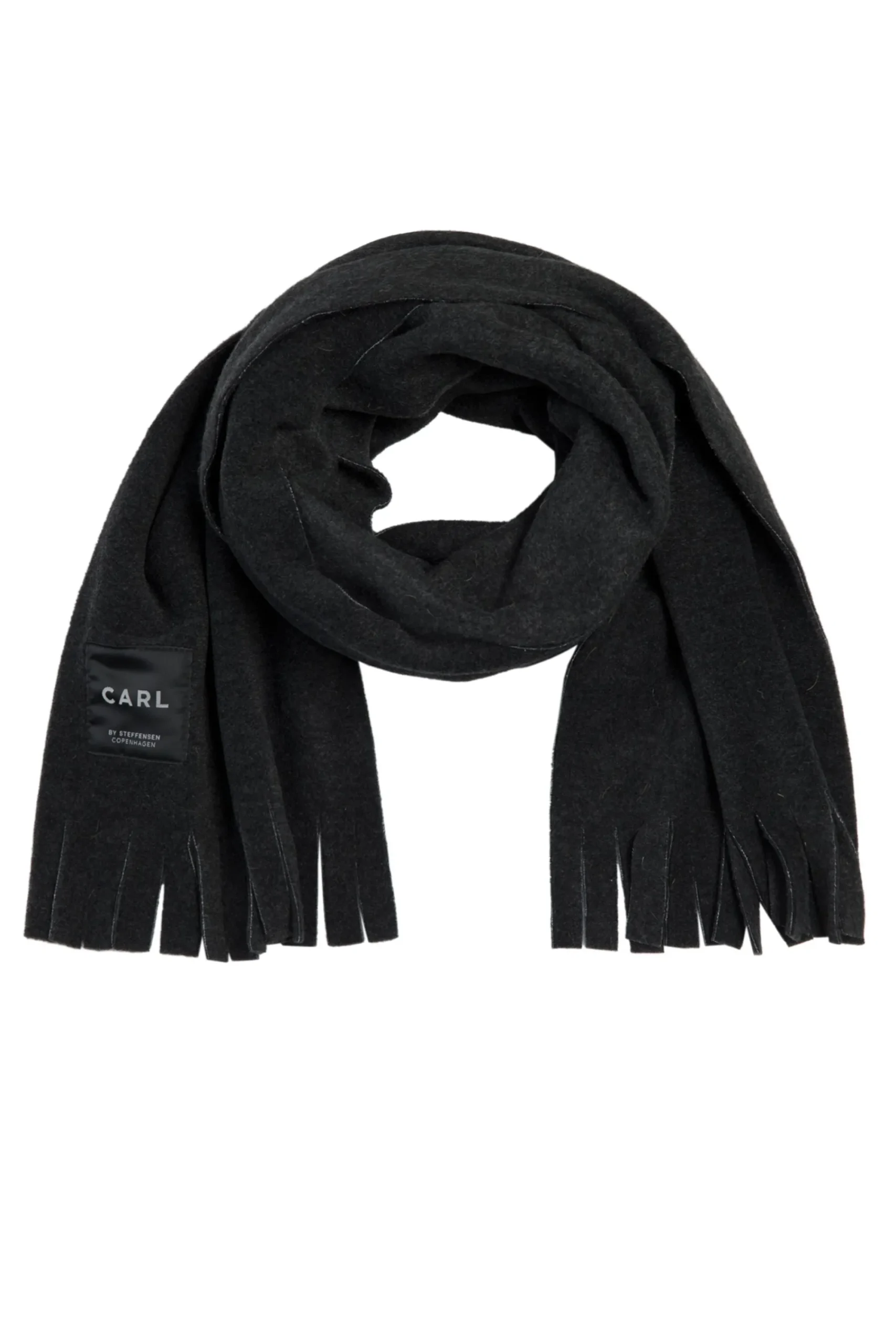 Henriette Steffensen Copenhagen SCHAL M/ FRANSEN | 1006 SOFT BLACK Online