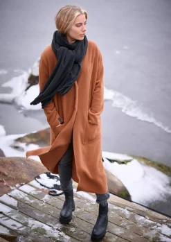 Henriette Steffensen Copenhagen SCHAL MIT FRANSEN | 4077 SOFT BLACK Flash Sale