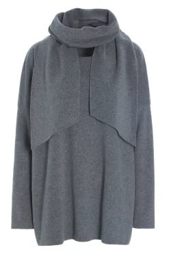 Henriette Steffensen Copenhagen SWEATER MIT SCHAL | 1338 GREY New