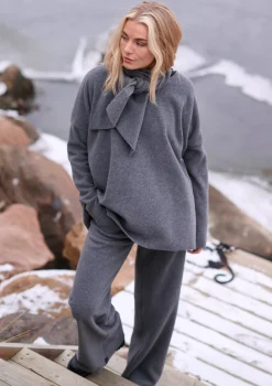 Henriette Steffensen Copenhagen SWEATER MIT SCHAL | 1338 GREY New