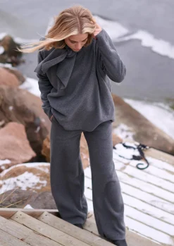 Henriette Steffensen Copenhagen SWEATER MIT SCHAL | 1338 GREY New