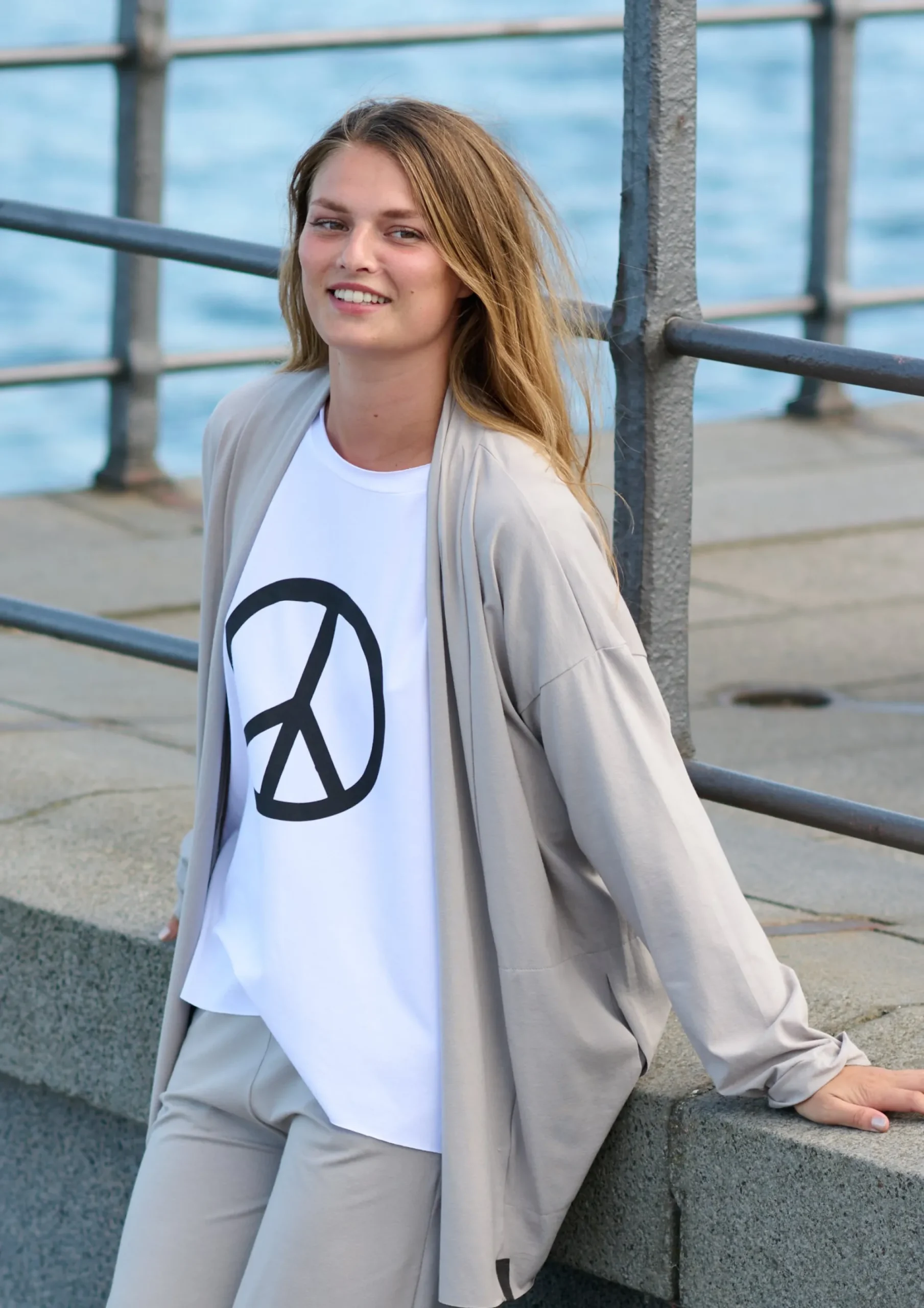 Henriette Steffensen Copenhagen TEE PEACE PRINT | 96066 WHITE Cheap