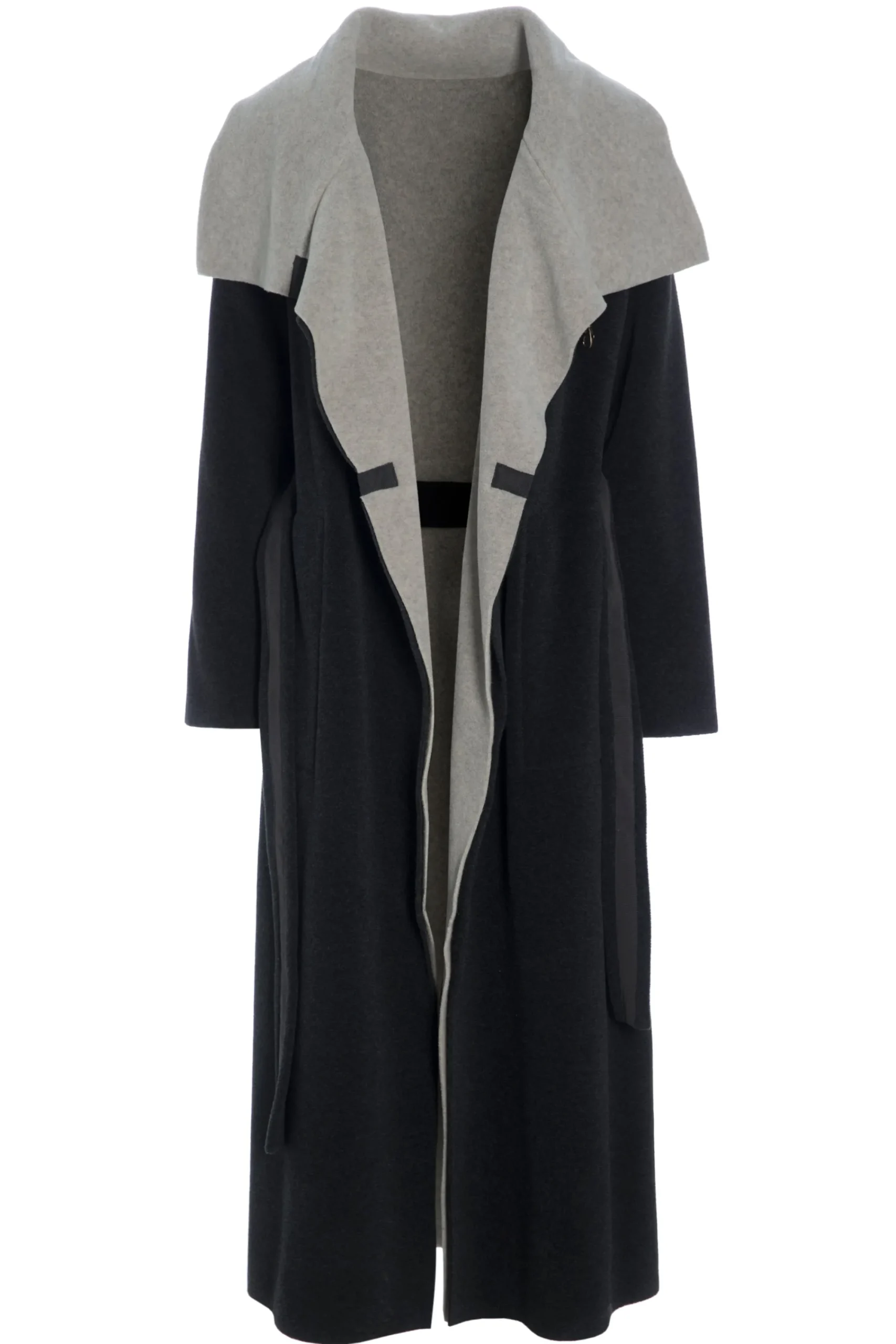 Henriette Steffensen Copenhagen TRENCHCOAT AUS DOPPELLAGIGEM FLEECE | 7145 SOFT BLACK/SAND Best