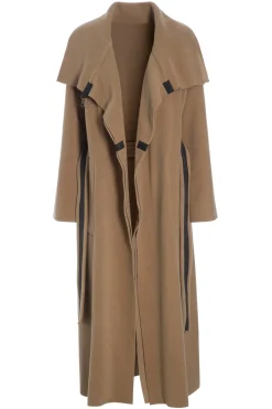 Henriette Steffensen Copenhagen TRENCHCOAT AUS DOPPELLAGIGEM FLEECE | 7145 CAMEL Flash Sale