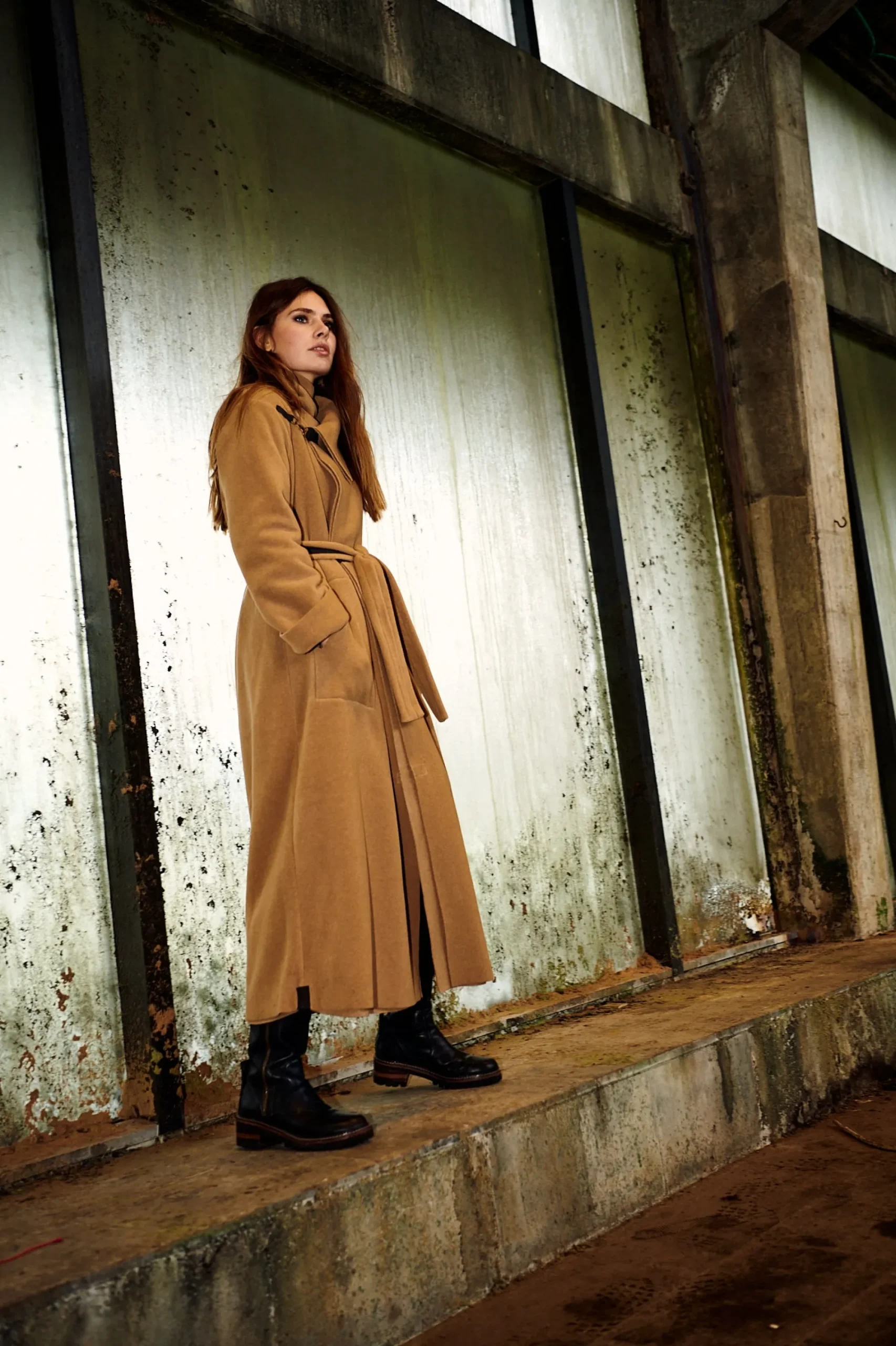 Henriette Steffensen Copenhagen TRENCHCOAT AUS DOPPELLAGIGEM FLEECE | 7145 CAMEL Flash Sale