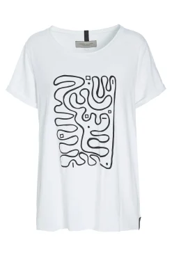 Henriette Steffensen Copenhagen T-SHIRT MIT GRAFIKDRUCK | 96063 WHITE Discount