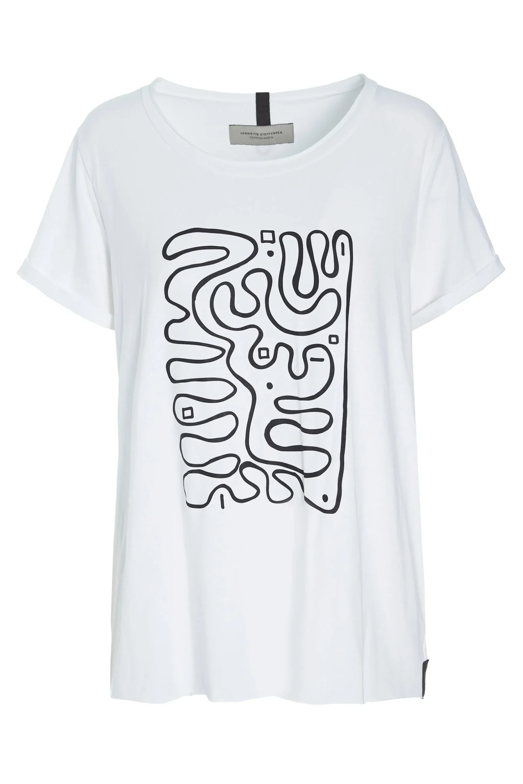 Henriette Steffensen Copenhagen T-SHIRT MIT GRAFIKDRUCK | 96063 WHITE Discount