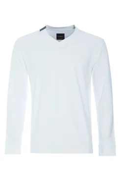 Henriette Steffensen Copenhagen T-SHIRT V-AUSSCHNITT LANGARM | 1021C WHITE Best Sale