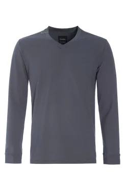Henriette Steffensen Copenhagen T-SHIRT V-AUSSCHNITT LANGARM | 1021C GREY Store