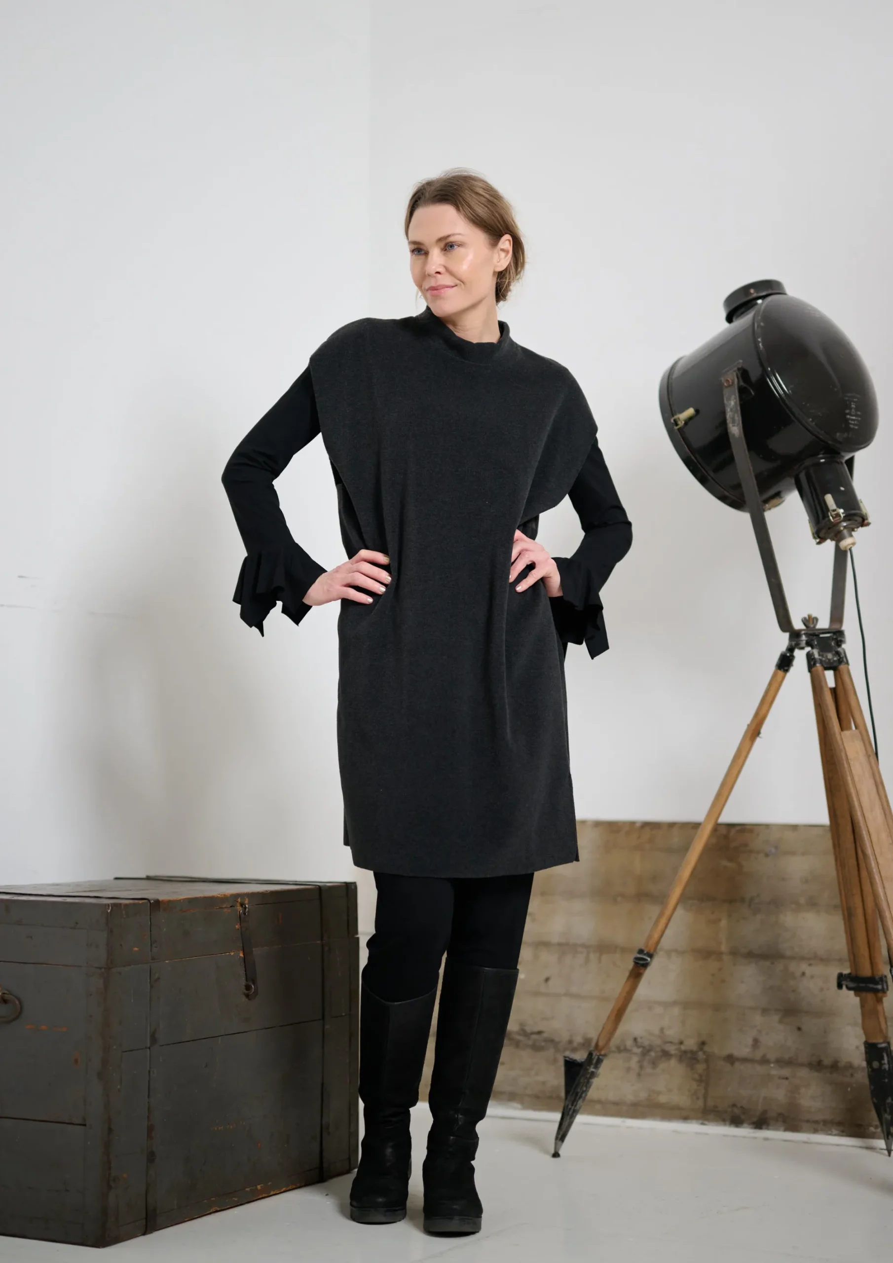 Henriette Steffensen Copenhagen TUNIKA ÄRMELLOS | 3247 SOFT BLACK Outlet